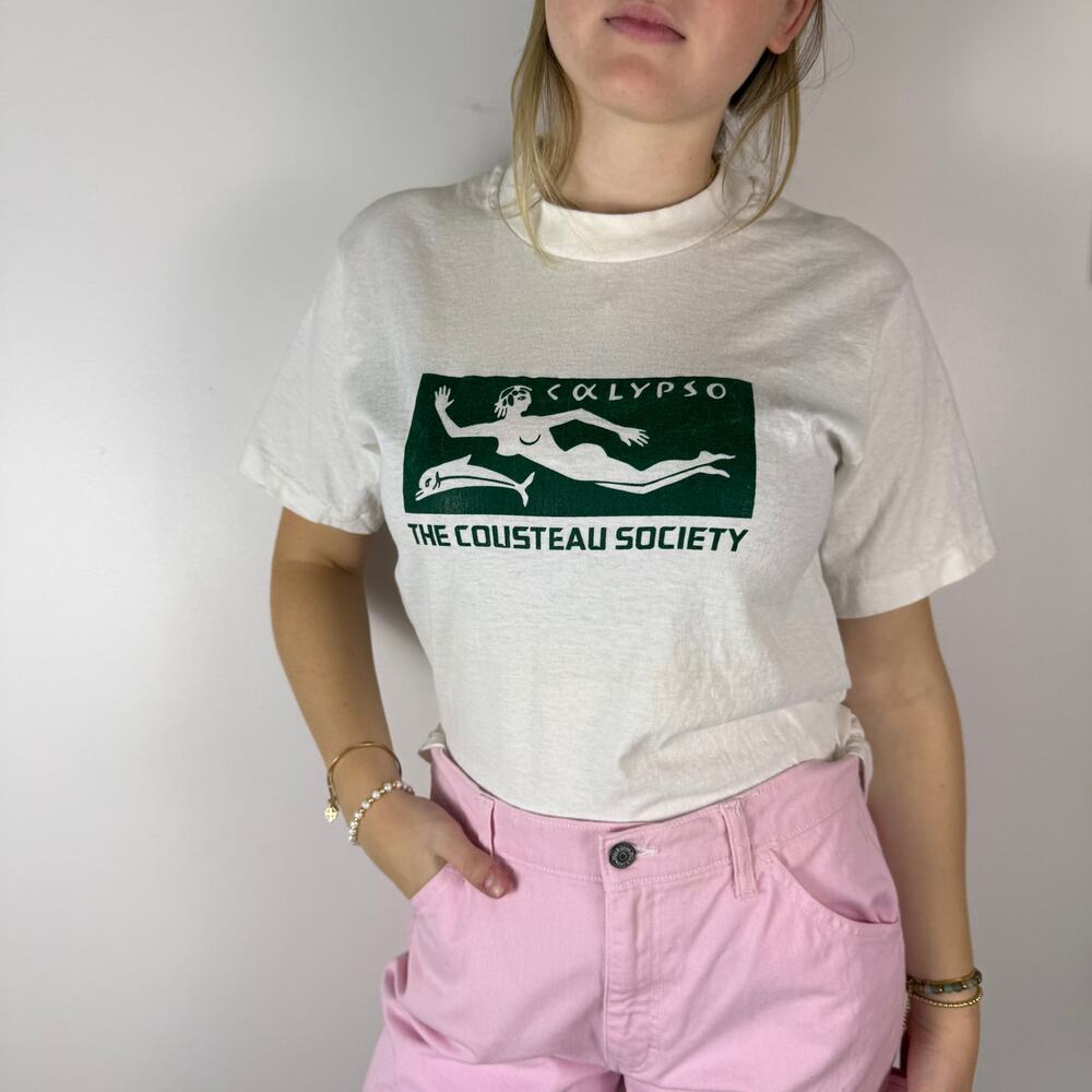Vintage 80s Fruit of the Loom the cousteau society calypso size Medium